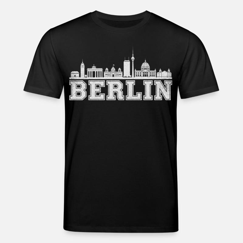 Berlin Skyline Retro - Stanley/Stella Unisex Bio-T-Shirt CREATOR - Schwarz