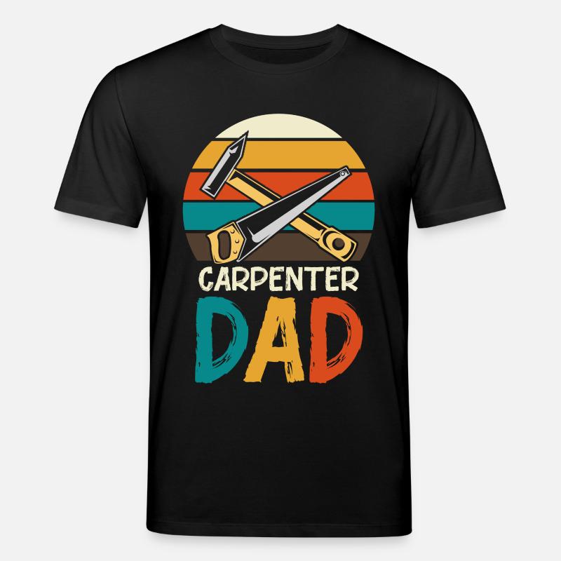Carpenter Father Retro Tools - Stanley/Stella CREATOR Unisex Organic T-Shirt - black