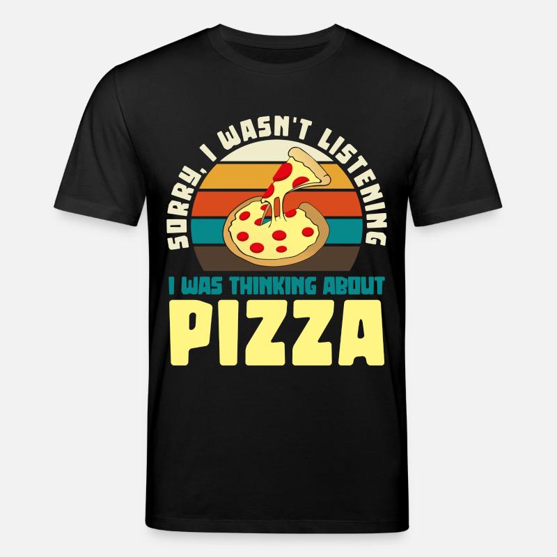 Pizza Träumer Retro Motiv - Stanley/Stella Unisex Bio-T-Shirt CREATOR  - Schwarz