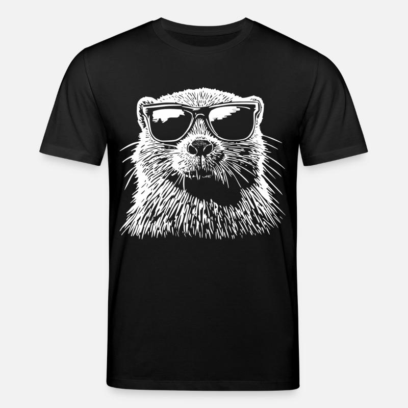Lunettes de soleil Cool Beaver - T-shirt bio CREATOR Stanley/Stella Unisexe - noir