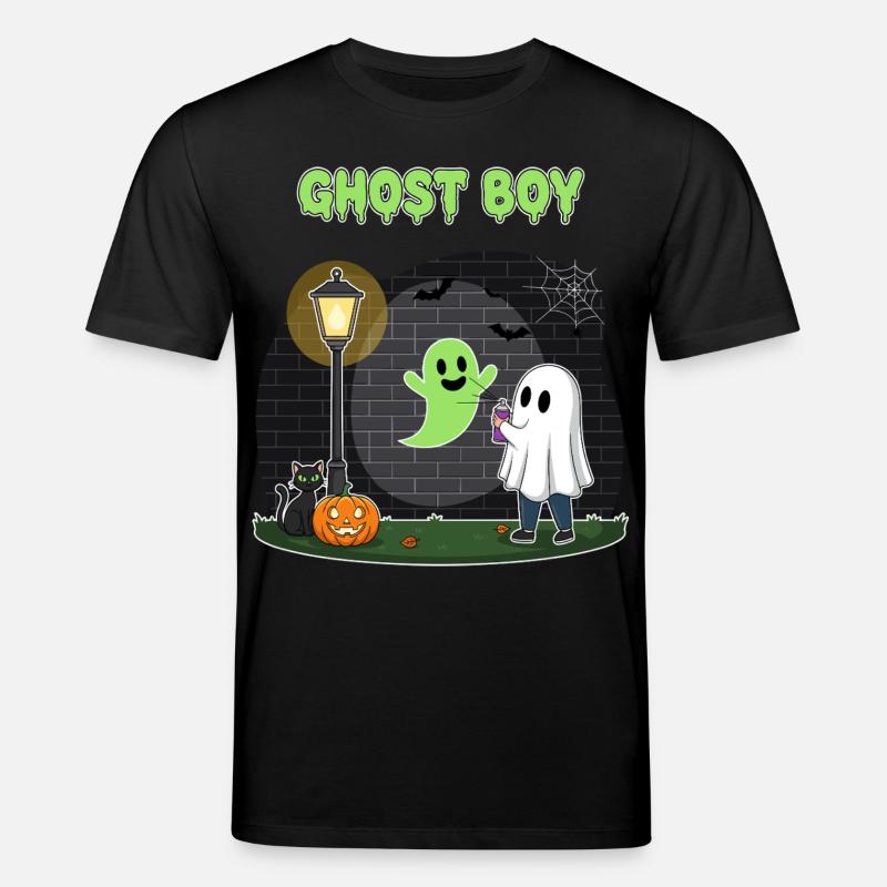 Scène d’Halloween Ghost Boy - T-shirt bio CREATOR Stanley/Stella Unisexe - noir
