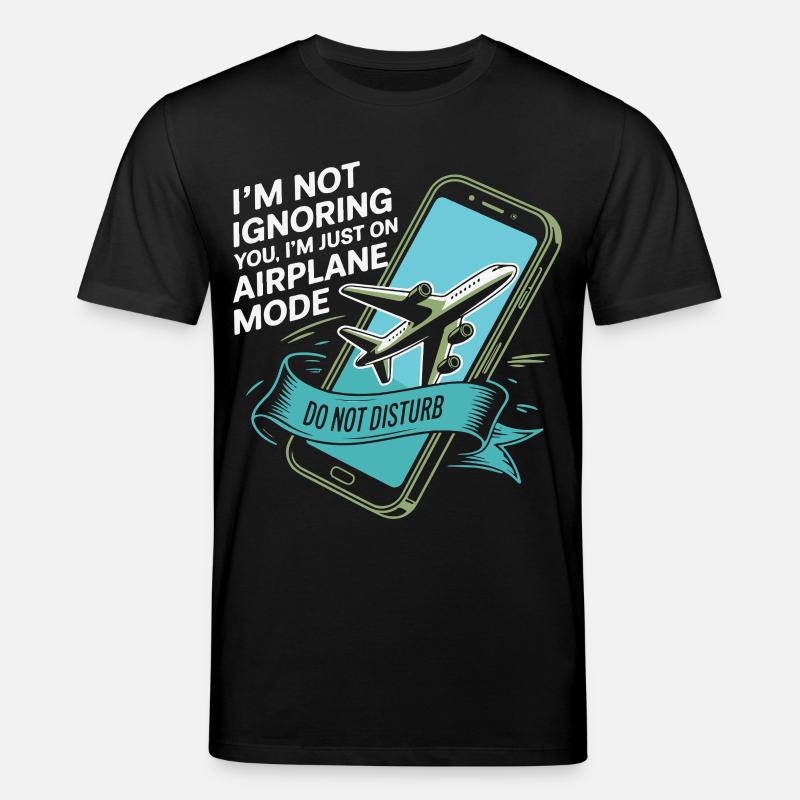 Flugmodus Humor Illustration - Stanley/Stella Unisex Bio-T-Shirt CREATOR - Schwarz
