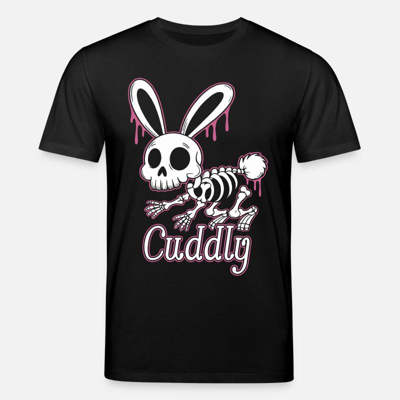 Bone Bunny Cuddly Halloween Rabbit - Stanley/Stella CREATOR Unisex Organic T-Shirt - black