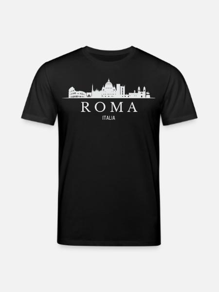 Rome skyline, I love Rome - Stanley/Stella CREATOR Unisex Organic T-Shirt - black