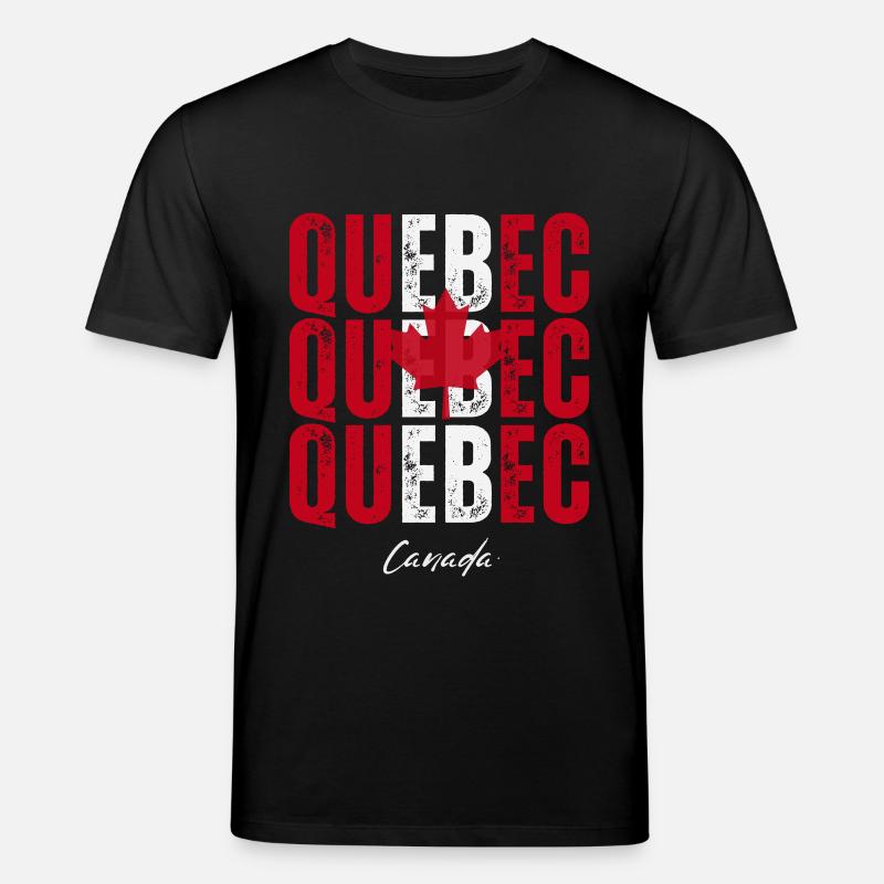 Quebec, Kanada, ich liebe Quebec - Stanley/Stella Unisex Bio-T-Shirt CREATOR  - Schwarz