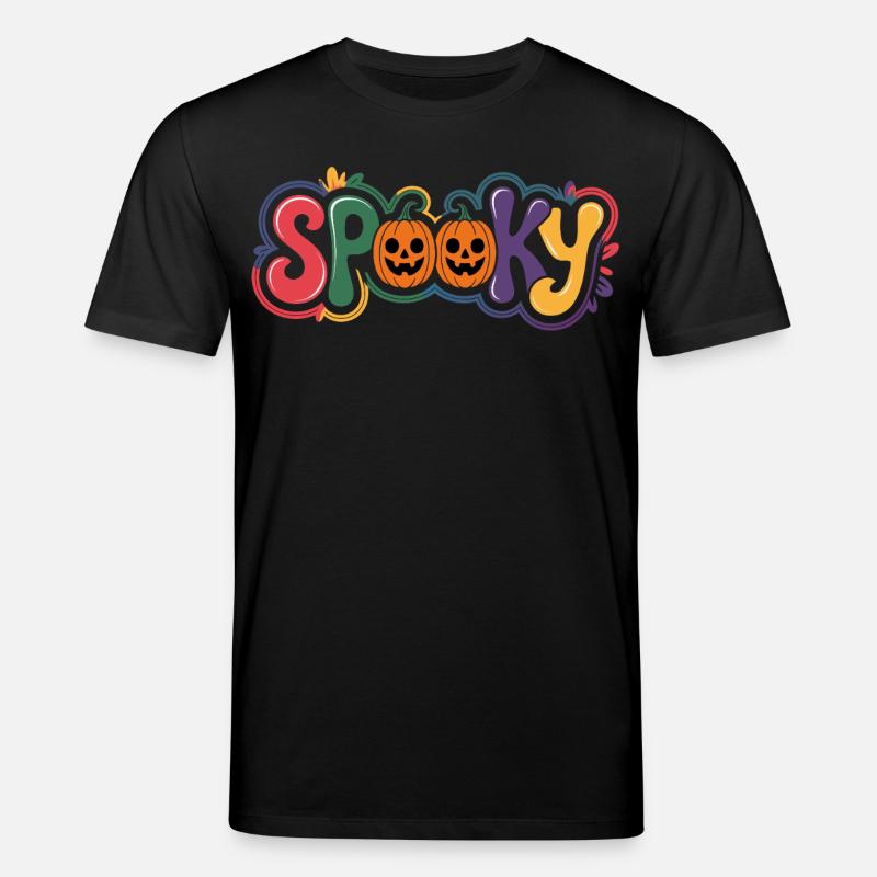 Lettrage citrouille effrayant - T-shirt bio CREATOR Stanley/Stella Unisexe - noir