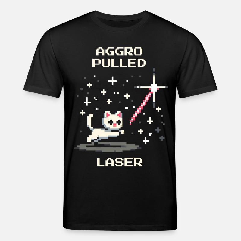 Aggro dessiné : Laser | L’instinct du chat - T-shirt bio CREATOR Stanley/Stella Unisexe - noir