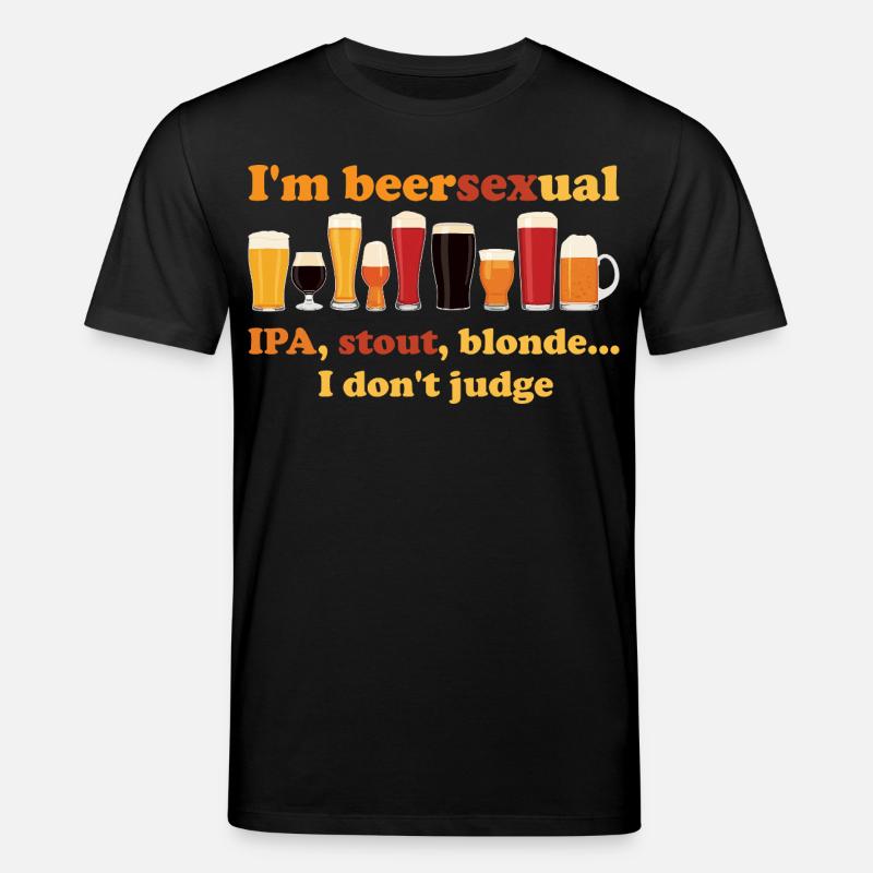 Ich bin ein biersexueller Biertrinker - Stanley/Stella Unisex Bio-T-Shirt CREATOR  - Schwarz