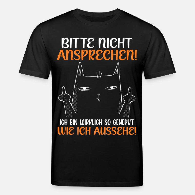 Malle BITTE NICHT ANSPRECHEN Lustiges - Stanley/Stella Unisex Bio-T-Shirt CREATOR  - Schwarz