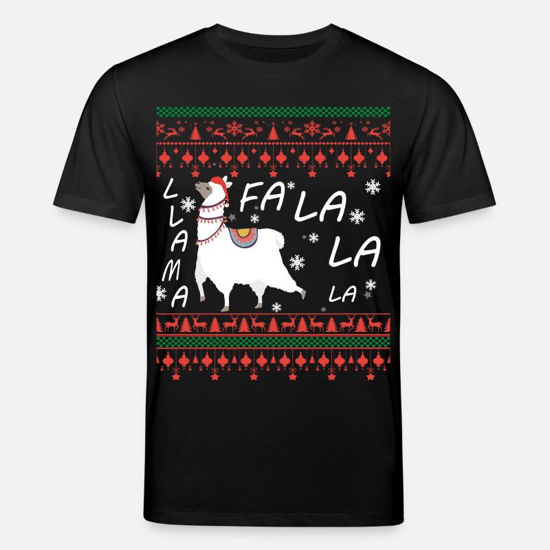 Pull de Noël moche Llama - T-shirt bio CREATOR Stanley/Stella Unisexe - noir