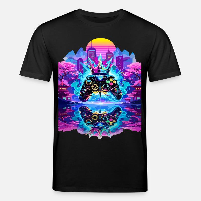 Gaming King Controller mit Spiegelung - Stanley/Stella Unisex Bio-T-Shirt CREATOR  - Schwarz