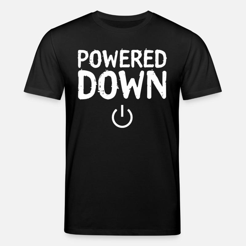 Powered Down Power Status Off - Stanley/Stella CREATOR Unisex Organic T-Shirt - black