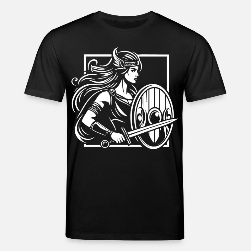 Shield Maiden Design – Strong Viking - Stanley/Stella CREATOR Unisex Organic T-Shirt - black