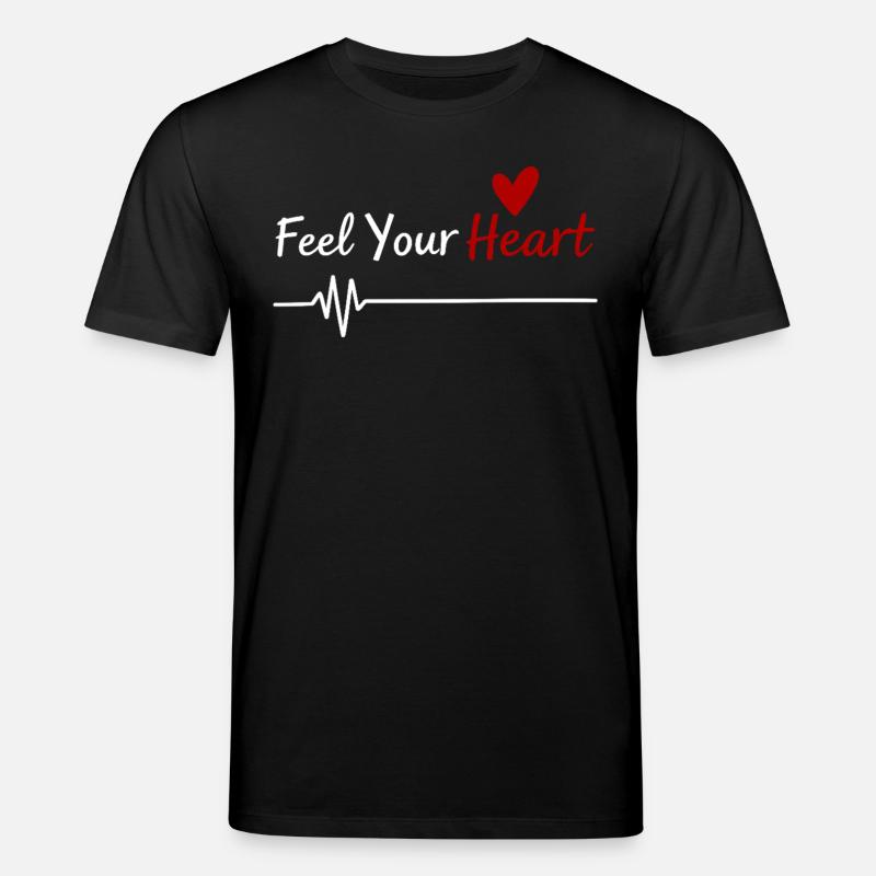 Feel Your Heart Statement Spruch - Stanley/Stella Unisex Bio-T-Shirt CREATOR  - Schwarz