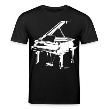 Flügel Skizze - Stanley/Stella Unisex Bio-T-Shirt CREATOR  - Schwarz - Vorne - Alina (178cm) & Michal (187cm)