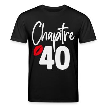 Hoofdstuk 40 Verjaardagscadeau Vrouw 40 Jaar - Stanley/Stella Uniseks bio-T-Shirt CREATOR  - zwart - Voor - Alina (178cm) & Michal (187cm)