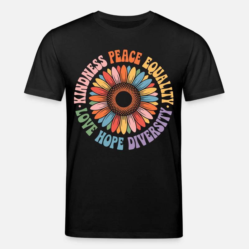 Kindness Peace Equality Love Hope Diversity - Stanley/Stella Unisex Bio-T-Shirt CREATOR  - Schwarz