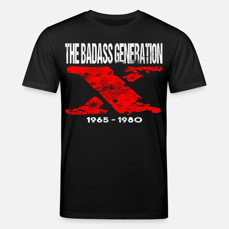 Génération X 1965 1980 Rétro - T-shirt bio CREATOR Stanley/Stella Unisexe - noir