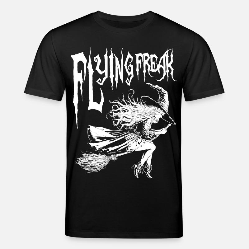 Flying Freak Hexe Weißes Design - Stanley/Stella Unisex Bio-T-Shirt CREATOR  - Schwarz