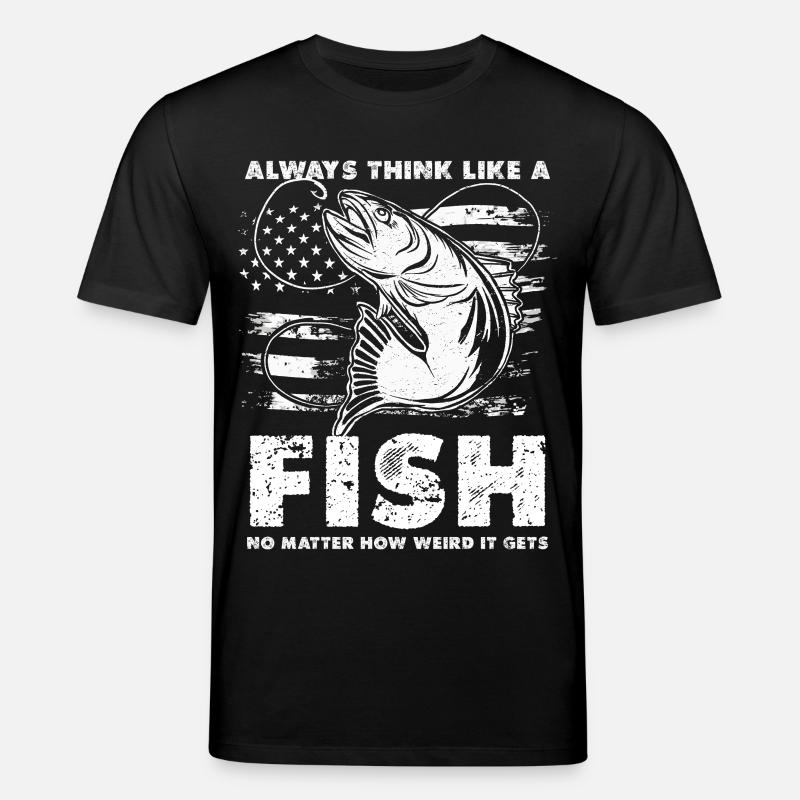 Fish Thoughts Flag Pattern - Stanley/Stella CREATOR Unisex Organic T-Shirt - black