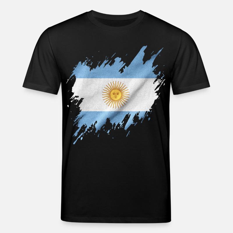 Drapeau de l’Argentine, style déchiré - T-shirt bio CREATOR Stanley/Stella Unisexe - noir