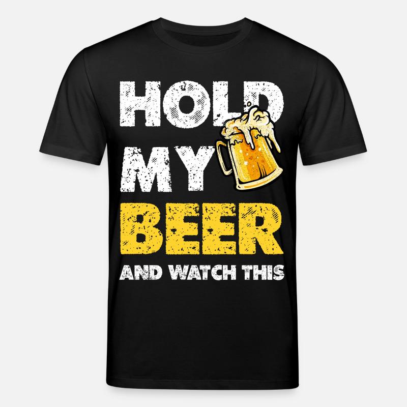 Hold My Beer Spruch Bierkrug - Stanley/Stella Unisex Bio-T-Shirt CREATOR  - Schwarz