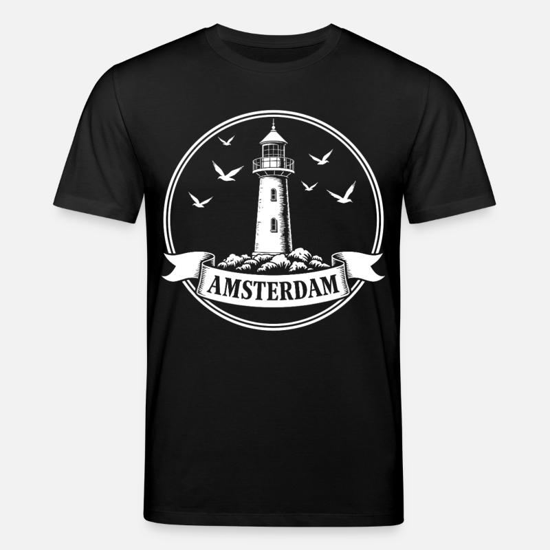 Leuchtturm Amsterdam Maritimes - Stanley/Stella Unisex Bio-T-Shirt CREATOR - Schwarz