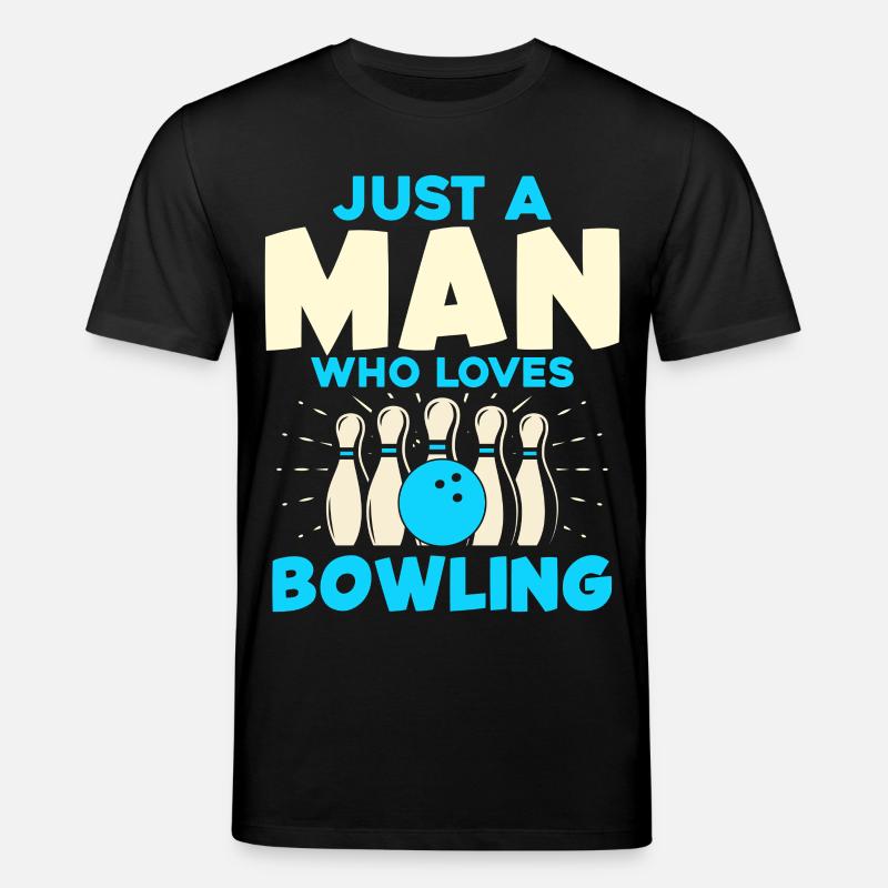 Mann der Bowling liebt Bowling Pins - Stanley/Stella Unisex Bio-T-Shirt CREATOR - Schwarz