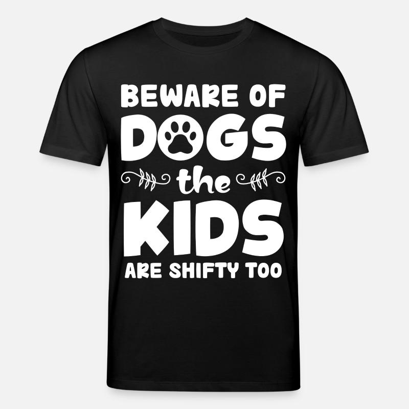 Warnung Hunde Kinder sind frech - Stanley/Stella Unisex Bio-T-Shirt CREATOR - Schwarz