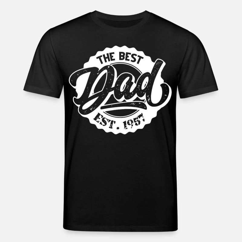 Le meilleur papa EST 1957 - T-shirt bio CREATOR Stanley/Stella Unisexe - noir