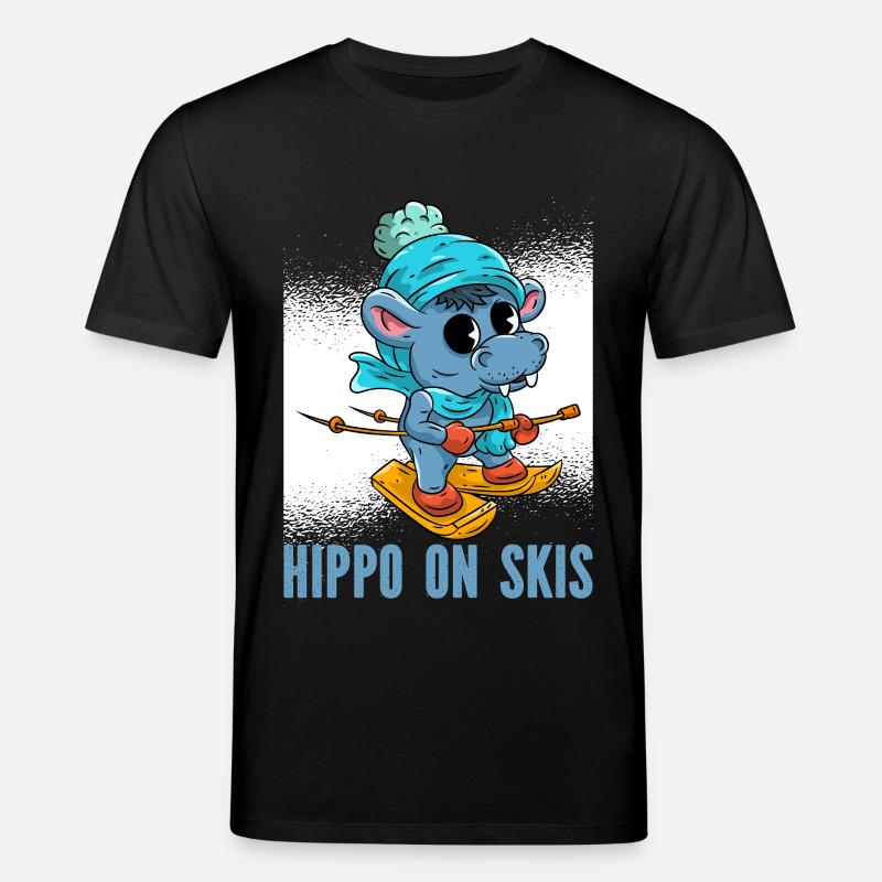 Nilpferd Ski  - Stanley/Stella Unisex Bio-T-Shirt CREATOR  - Schwarz