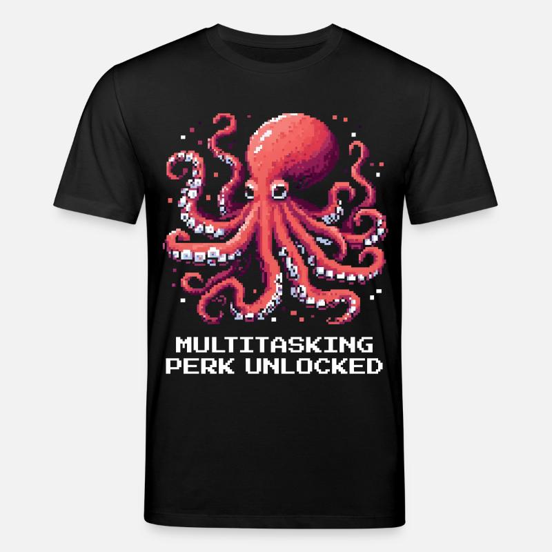 Capacité multitâche débloquée | Pieuvre - T-shirt bio CREATOR Stanley/Stella Unisexe - noir