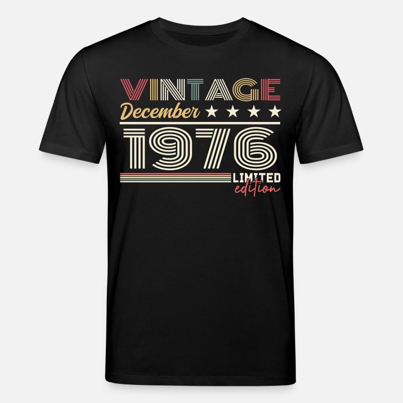 Cadeau Décembre 1976 - T-shirt bio CREATOR Stanley/Stella Unisexe - noir