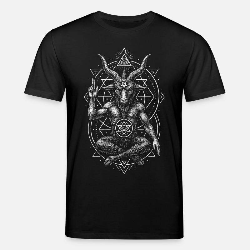 Baphomet Satanismus Dämon mit Ziegenkopf - Stanley/Stella Unisex Bio-T-Shirt CREATOR  - Schwarz