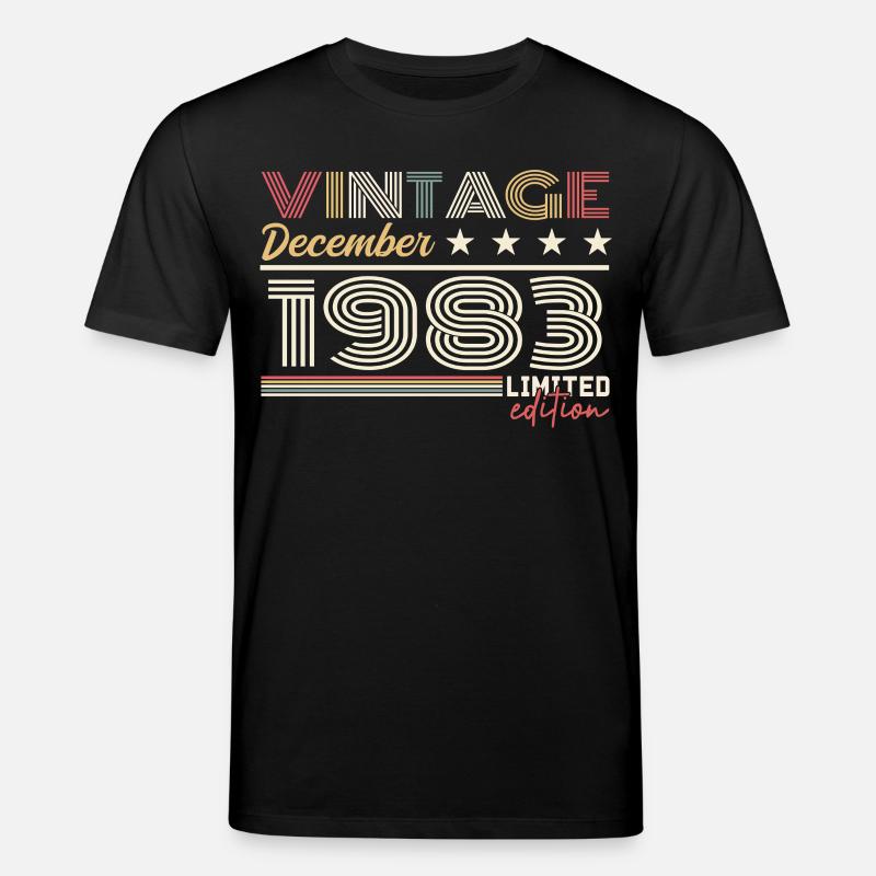 Dezember 1983 Geschenk - Stanley/Stella Unisex Bio-T-Shirt CREATOR  - Schwarz
