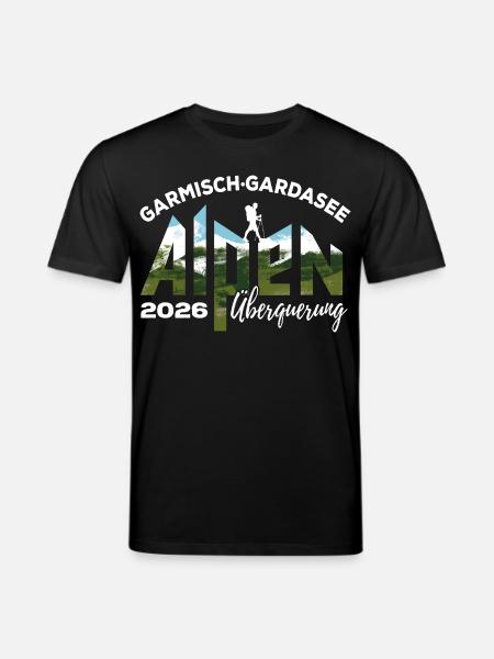 Crossing the Alps 2026 Garmisch Lake Garda Hiking - Stanley/Stella CREATOR Unisex Organic T-Shirt - black