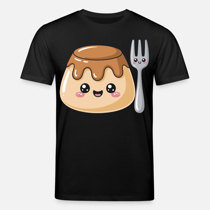 Pudding Mit Gabel - Stanley/Stella Unisex Bio-T-Shirt CREATOR  - Schwarz