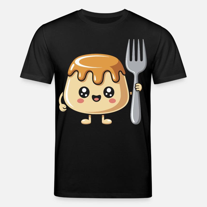 Pudding Mit Gabel - Stanley/Stella Unisex Bio-T-Shirt CREATOR  - Schwarz