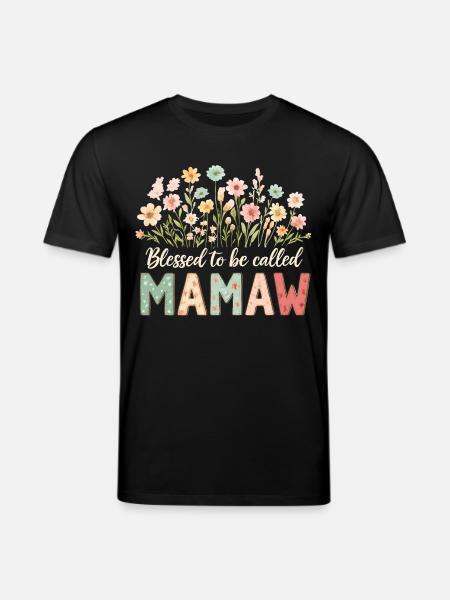 Gesegnet Mamaw genannt zu werden - Stanley/Stella CREATOR Unisex Organic T-Shirt - black