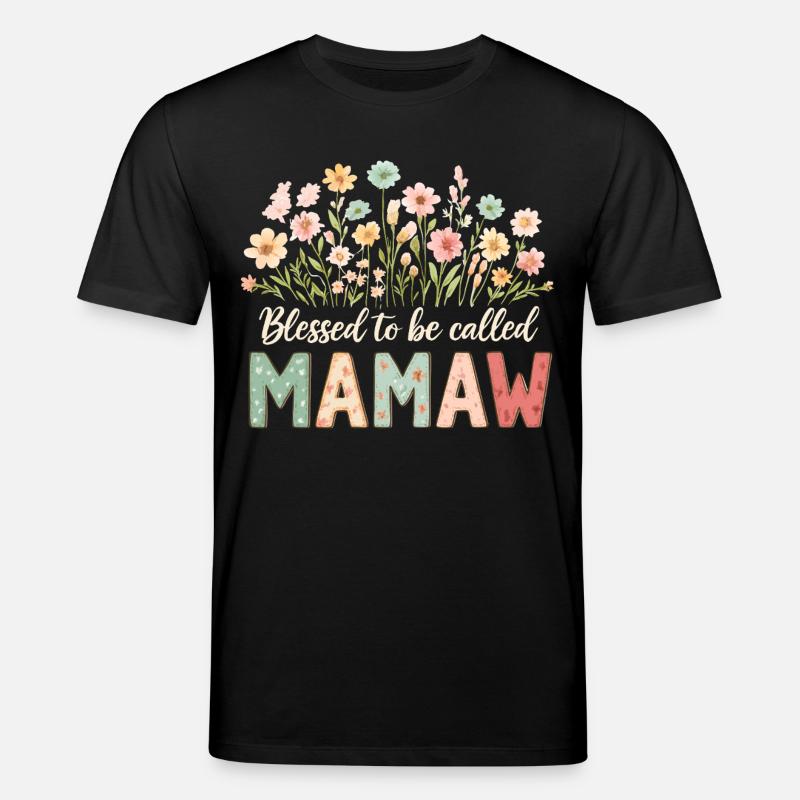 Gesegnet Mamaw genannt zu werden - Stanley/Stella CREATOR Unisex Organic T-Shirt - black