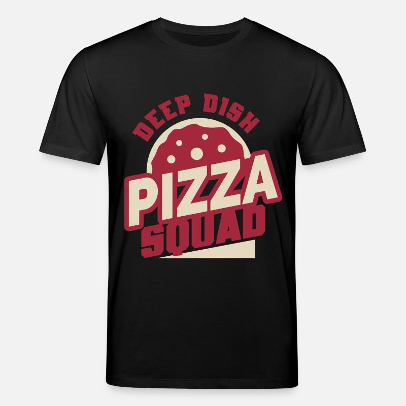 Plat profond Pizza Squad Chicargo - T-shirt bio CREATOR Stanley/Stella Unisexe - noir