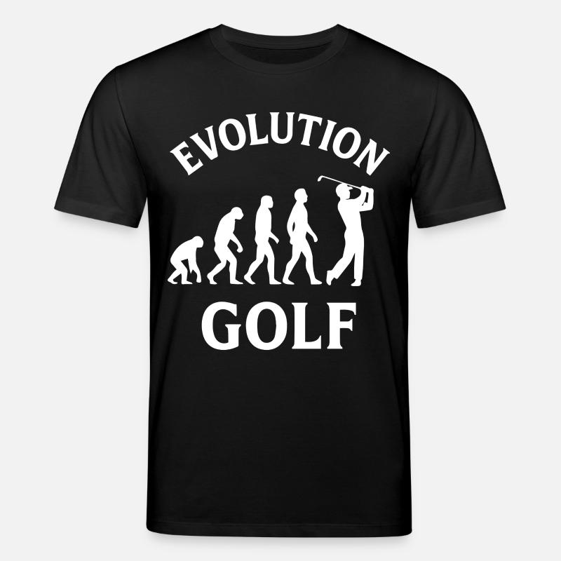 Evolution Golf Lustiges Golfdesign - Stanley/Stella Unisex Bio-T-Shirt CREATOR  - Schwarz