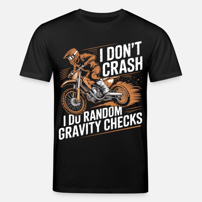 Random Gravity Checks Motocross - Stanley/Stella Unisex Bio-T-Shirt CREATOR  - Schwarz