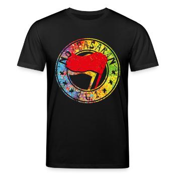 no pasaran 161 - Stanley/Stella Unisex Bio-T-Shirt CREATOR  - Schwarz - Vorne - Alina (178cm) & Michal (187cm)