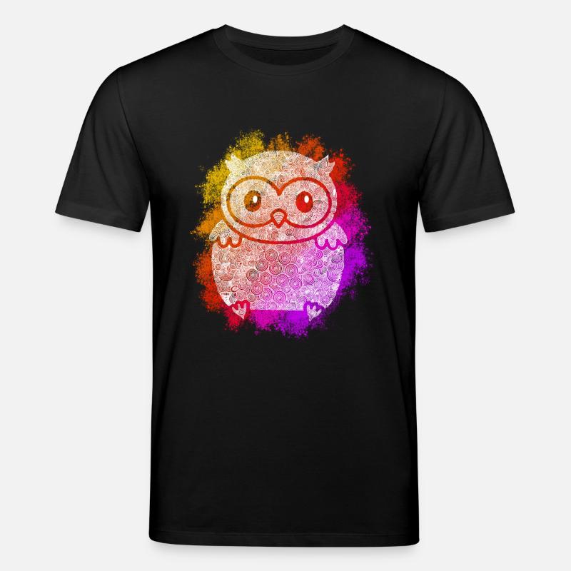 Zentangle Eule - Stanley/Stella Unisex Bio-T-Shirt CREATOR  - Schwarz