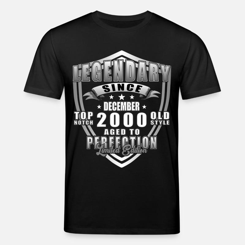 Décembre 2000 Jubilé 2000 Légendes Décembre - T-shirt bio CREATOR Stanley/Stella Unisexe - noir
