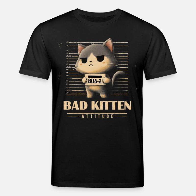 Mauvaise attitude de chaton - T-shirt bio CREATOR Stanley/Stella Unisexe - noir