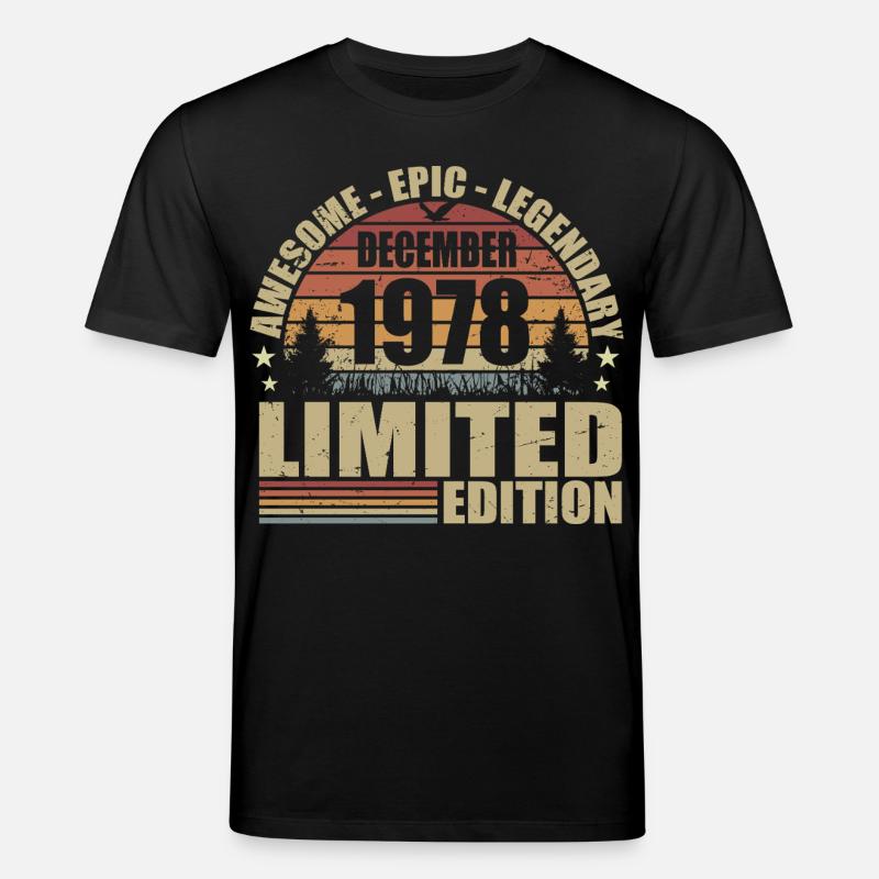 Dezember 1978 - Limitierte Auflage Dezember 1978 - Stanley/Stella Unisex Bio-T-Shirt CREATOR  - Schwarz
