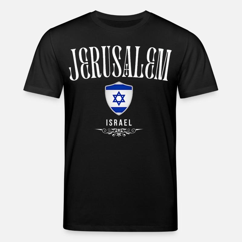 Souvenir de Jérusalem, j'aime Jérusalem - T-shirt bio CREATOR Stanley/Stella Unisexe - noir