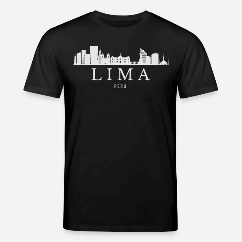 Lima Skyline, Lima Peru - Stanley/Stella Unisex Bio-T-Shirt CREATOR - Schwarz